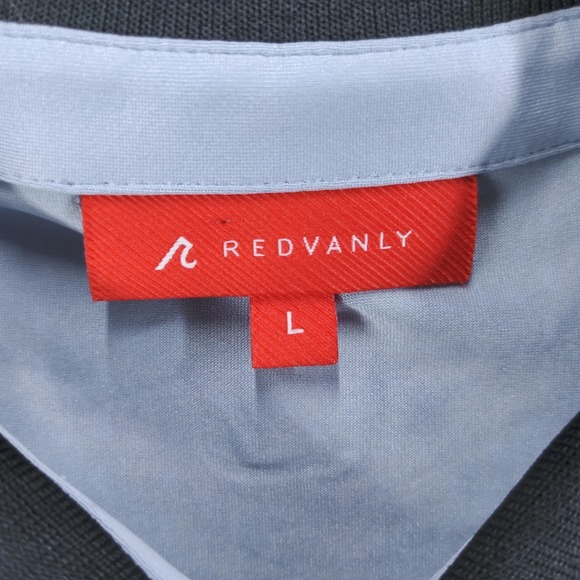 Redvanly PUREpoly Pascal Polo Shirt Mens Large Black Geometric Golf Performance - Picture 7 of 16